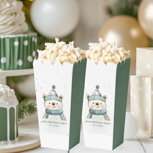 Ballotins Anniversaire de l'ours vert | Winter Wonderland