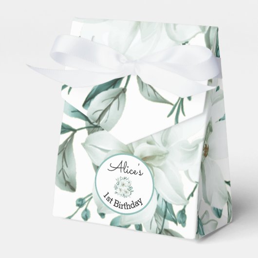 Ballotins Anniversaire de verdure de Magnolia blanche modern (Verso)
