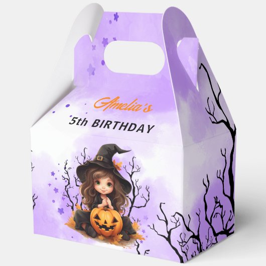 Ballotins Anniversaire d'Halloween mignonne Petite Sorcière (Recto)