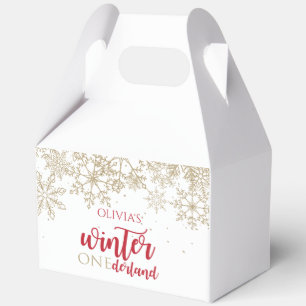 Ballotins Anniversaire d'hiver ONEdernald rouge et or flocon