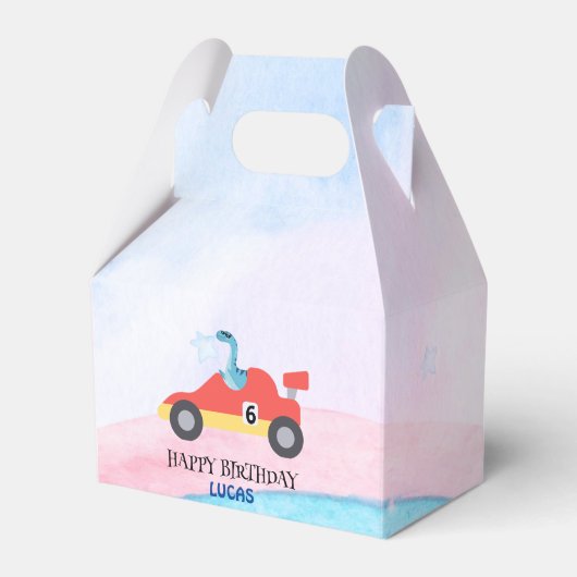 Ballotins Anniversaire Dinosaur course voiture rouge course  (Verso)