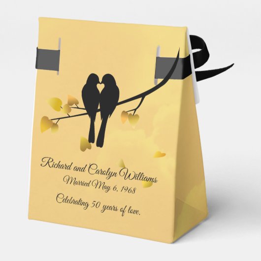 Ballotins Anniversaire d'or Lovebirds (Arrière)