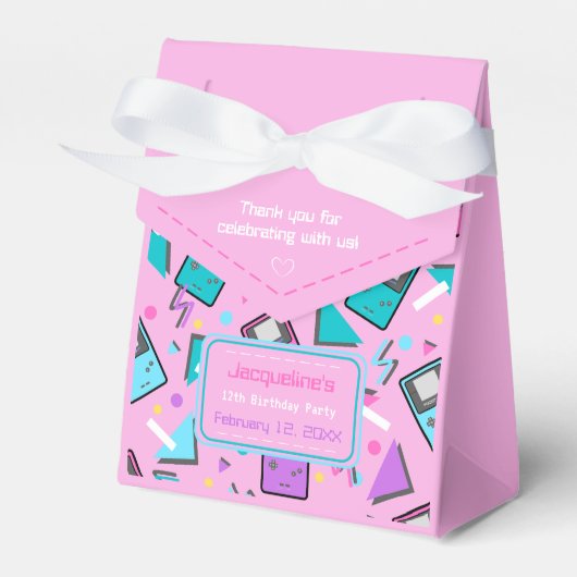 Ballotins Anniversaire du jeu rose Retro (Verso)