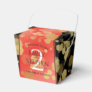 Ballotins Anniversaire élégant du 2ème Mariage Garnet