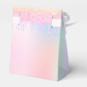 Ballotins Anniversaire fête holographique gouttes rose merci (Arrière)