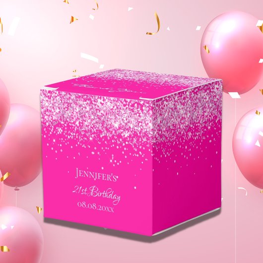 Ballotins Anniversaire fille confetti rose chaud