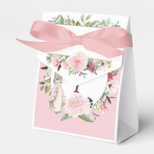 Ballotins Anniversaire floral de lapin rose classique
