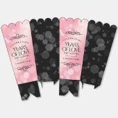 Ballotins Anniversaire Mariage élégant du 2e Rose Quartz (Déplié)