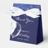 Ballotins Anniversaire marine bleu blanc ballons merci (Verso)