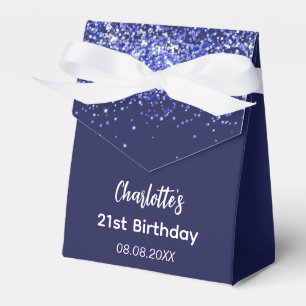 Ballotins Anniversaire marine bleu parties scintillant nom m