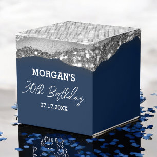 Ballotins Anniversaire Marine Blue Silver Parties scintillan