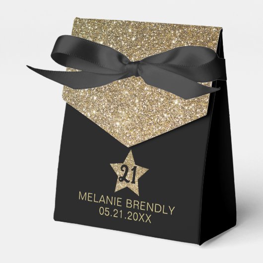 Ballotins Anniversaire Merci Gold Parties scintillant Star B (Verso)