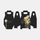 Ballotins Anniversaire Noir Gold Elegant Ballons (Déplié)