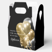 Ballotins Anniversaire Noir Gold Elegant Ballons (Ouvert)