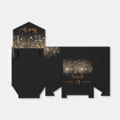 Ballotins Anniversaire noir or parties scintillant poussière (Déplié)