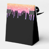 Ballotins Anniversaire noir rose gouttes d'or merci (Arrière)