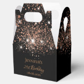 Ballotins Anniversaire noir rose or parties scintillant nom  (Ouvert)