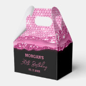 Ballotins Anniversaire Noir rose Parties scintillant Nom Mer (Verso)