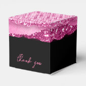 Ballotins Anniversaire Noir rose Parties scintillant Nom Mer (Arrière)