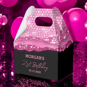 Ballotins Anniversaire Noir rose Parties scintillant Nom Mer