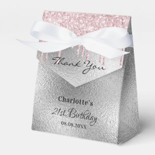 Ballotins Anniversaire parties scintillant argent gouttes ro