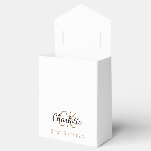 Ballotins Anniversaire parties scintillant blanche or monogr (Ouvert)