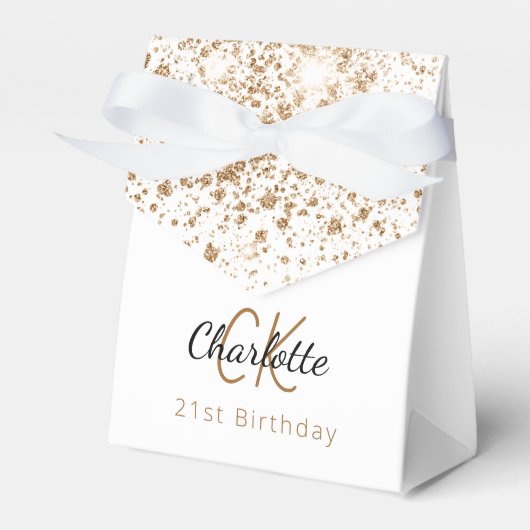 Ballotins Anniversaire parties scintillant blanche or monogr (Verso)