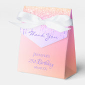 Ballotins Anniversaire parties scintillant rose violet Merci (Verso)