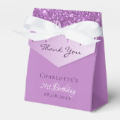 Ballotins Anniversaire parties scintillant violette Merci (Verso)