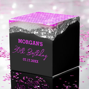 Ballotins Anniversaire Purple Argent Parties scintillant Nom