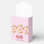 Ballotins Anniversaire rose florales monogramme merci (Ouvert)
