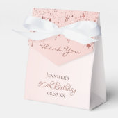 Ballotins Anniversaire rose or rose étoiles merci (Verso)