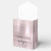 Ballotins Anniversaire Rose Parties scintillant or Monogramm (Ouvert)