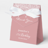 Ballotins Anniversaire rose poussiéreux parties scintillant (Verso)