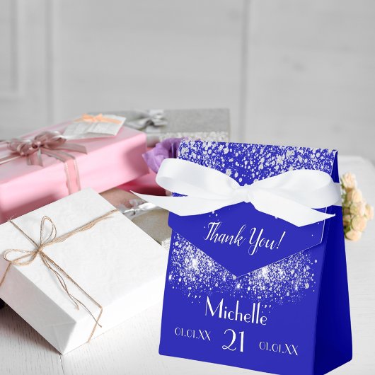 Ballotins Anniversaire royal bleu argent parties scintillant