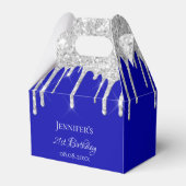 Ballotins Anniversaire royal bleu argent parties scintillant (Verso)