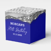 Ballotins Anniversaire Royal Blue Silver Parties scintillant (Verso)