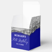 Ballotins Anniversaire Royal Blue Silver Parties scintillant (Ouvert)