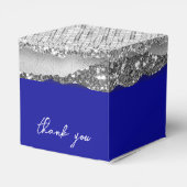 Ballotins Anniversaire Royal Blue Silver Parties scintillant (Arrière)