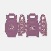 Ballotins anniversaire violet et or simple élégant (Déplié)