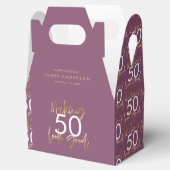 Ballotins anniversaire violet et or simple élégant (Ouvert)