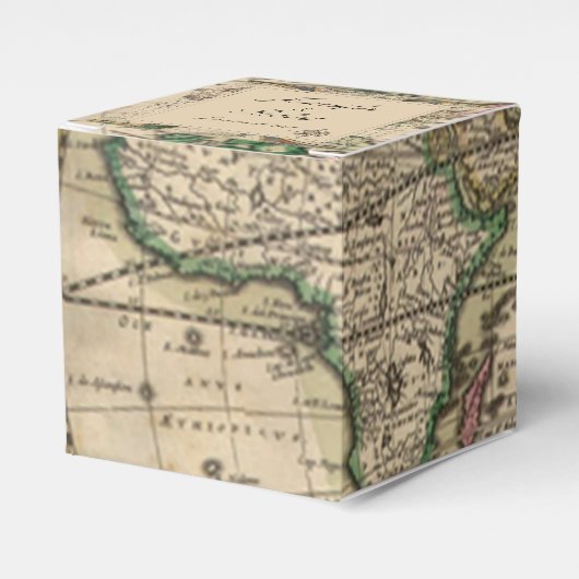 Ballotins Antique Ancien Monde Carte Mariage Favor Box (Verso)