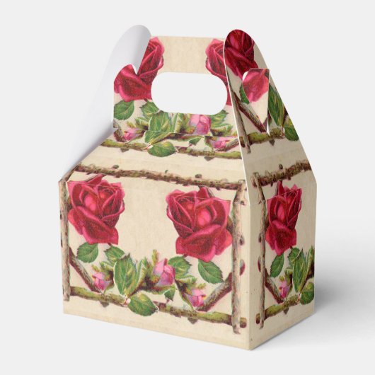 Ballotins Antique victorienne vintage ancienne rose rustique (Verso)