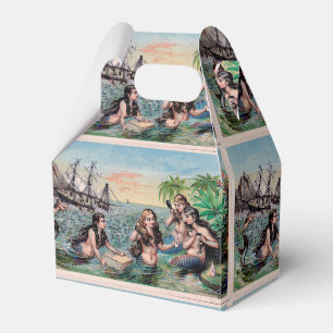 Ballotins Antique Victoriens Sirènes Trésor Navire Vintage