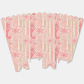 Ballotins Apricot motif à rayures florales rose (Déplié)