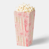 Ballotins Apricot motif à rayures florales rose (Sauté)