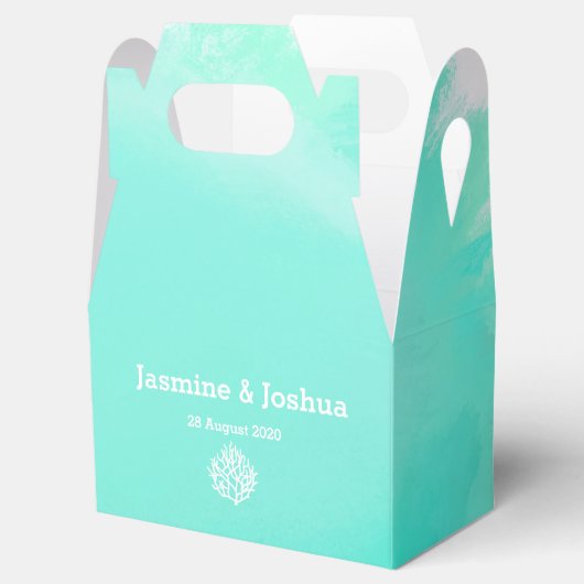 Ballotins Aqua aquarelle plage corail récif mariage (Ouvert)