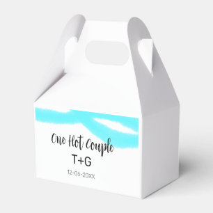 Ballotins Aqua bleu ciel pastel un couple chaud ajouter nom