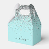 Ballotins Aqua Blue - Turquoise Parties scintillant argent M (Verso)