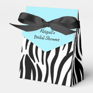 Ballotins Aqua Blue Zebra Fête des mariées d'impression pe